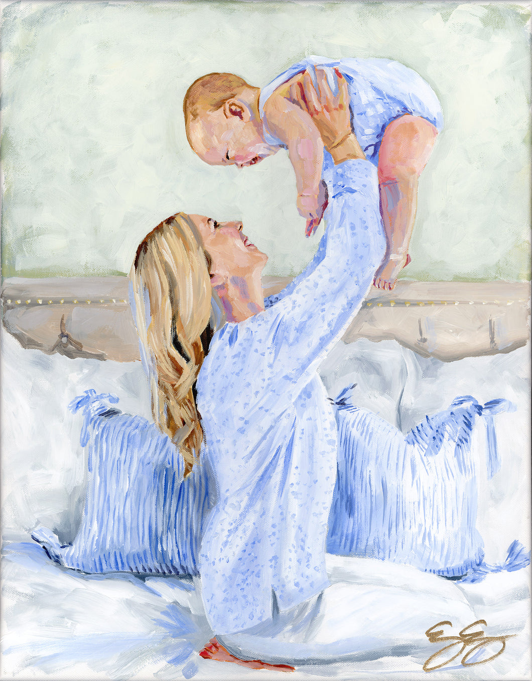 Original painting of mother and baby - 16 x 20