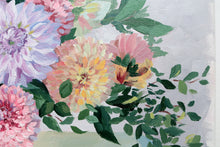 Load image into Gallery viewer, No. 492 Original floral painting lilac and pink dahlia arrangement - 16 x 20
