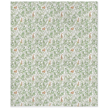 Load image into Gallery viewer, Bunny toile minky blanket, green
