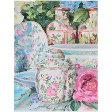 Load image into Gallery viewer, Rose Canton Ginger Jar, a fine art print on canvas
