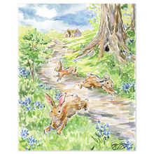 Load image into Gallery viewer, Baby Farm Animals: Bunnies, a fine art print on paper
