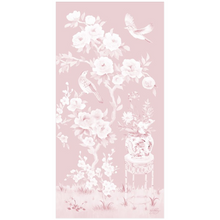 Load image into Gallery viewer, June, a tonal pink chinoiserie fine art print on paper with birds and peonies

