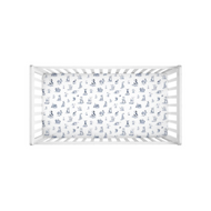 Farm animals crib sheet, blue