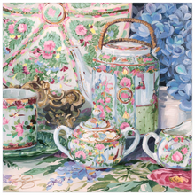 Load image into Gallery viewer, Rose Canton Tea Set, a fine art print on paper
