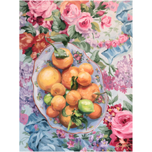 Load image into Gallery viewer, Citrus in Chinoiserie, a fine art print on canvas
