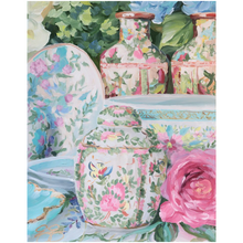 Load image into Gallery viewer, Rose Canton Ginger Jar, a fine art print on canvas
