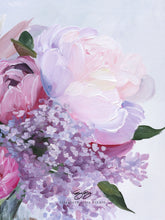 Load image into Gallery viewer, No. 295 All Soft and Still and Fair, a fine art print on paper, lilac bouquet
