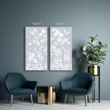 Load image into Gallery viewer, April, a tonal blue chinoiserie canvas wrap
