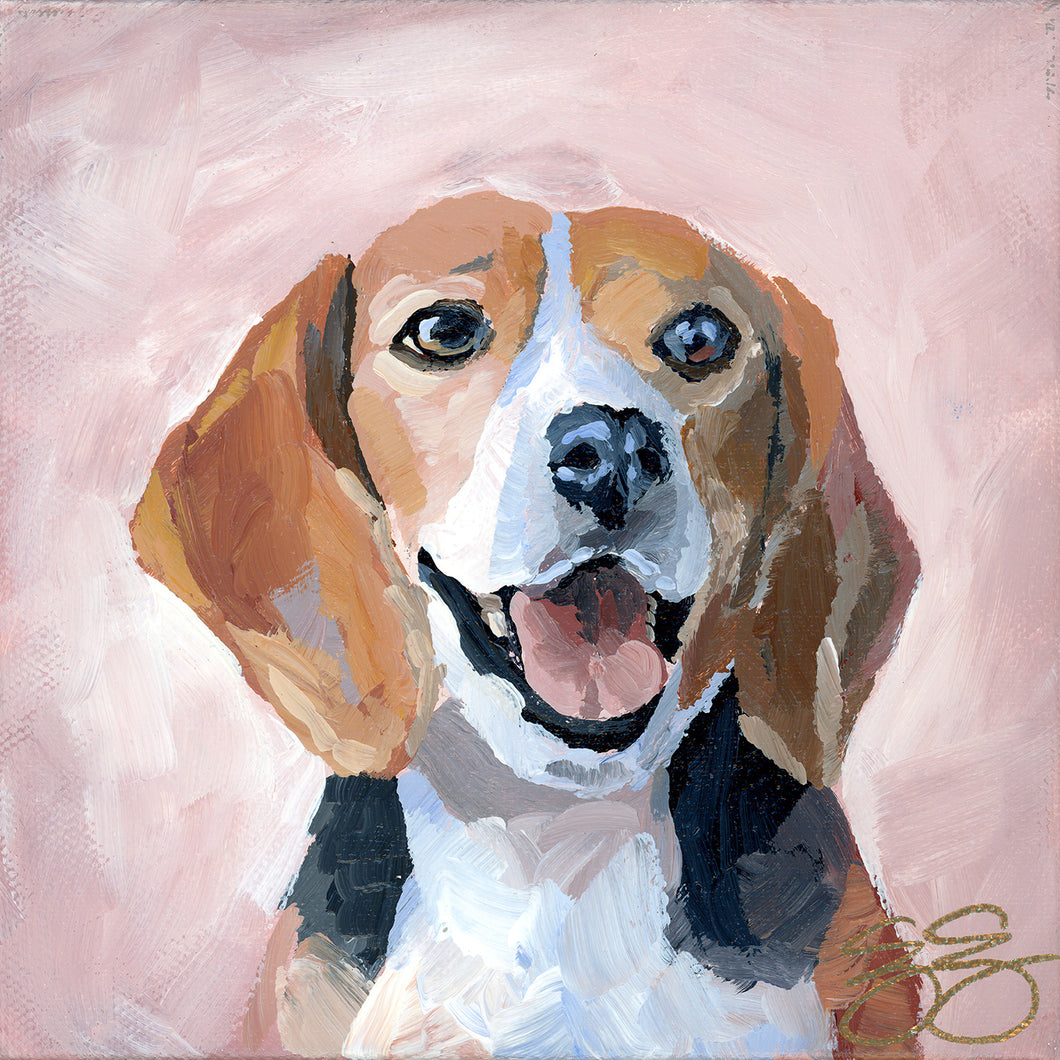 Beagle, a fine art print on paper