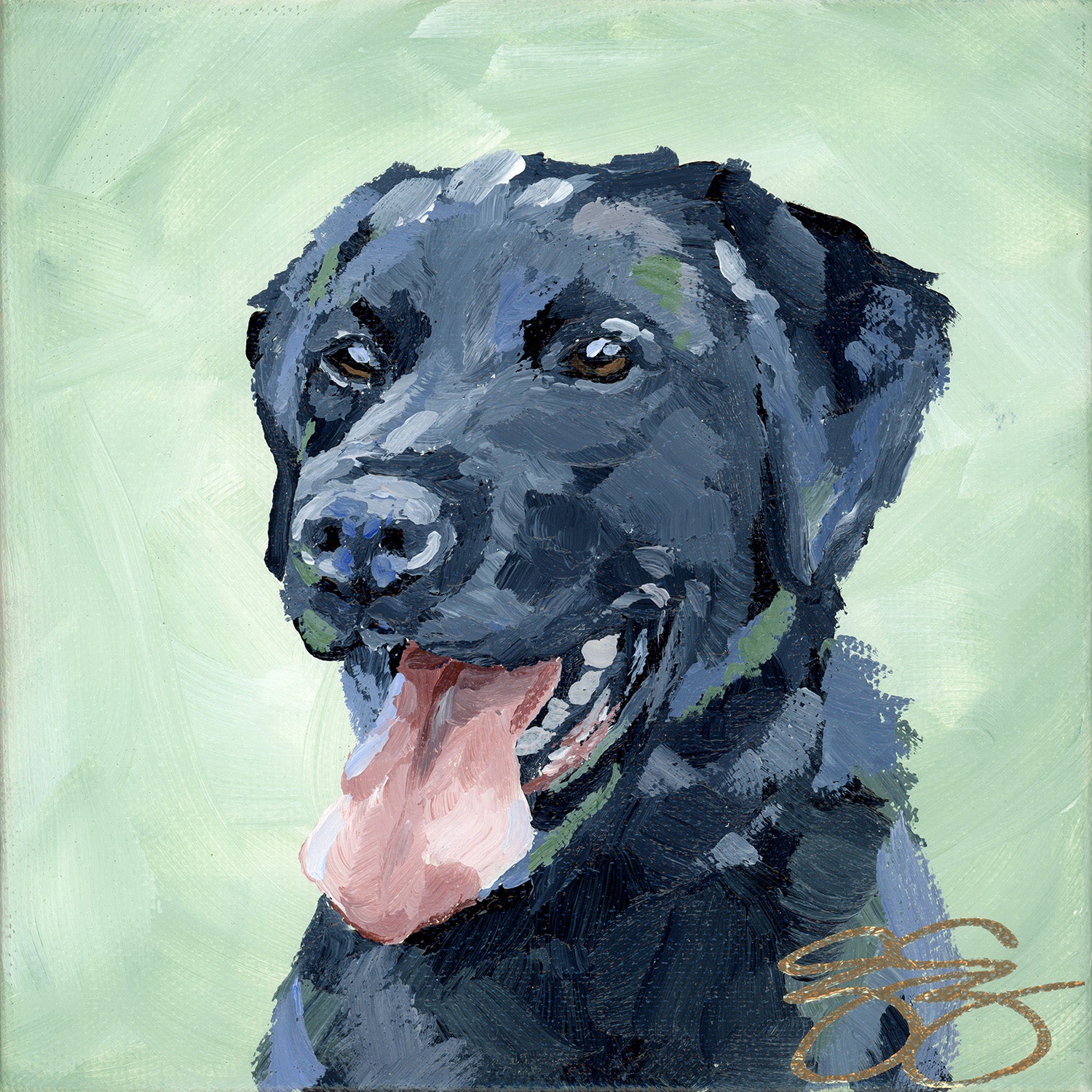 Black Lab, a fine art print on paper – Elizabeth Alice Studio