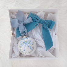Load image into Gallery viewer, Delora Velvet Bow, French Blue, from Grace and Grandeur Bow Co.
