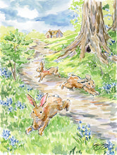 Load image into Gallery viewer, Baby Farm Animals: Bunnies, a fine art print on paper
