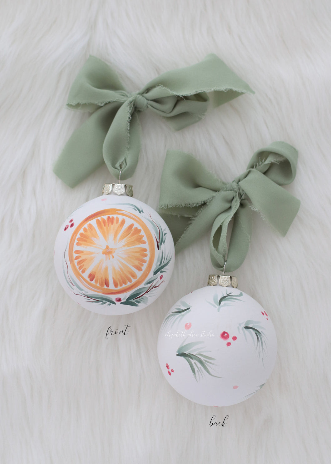 Citrus hand-painted ornament