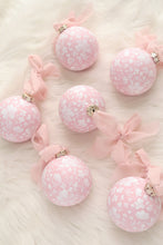 Load image into Gallery viewer, Pink floral hand-painted ornament

