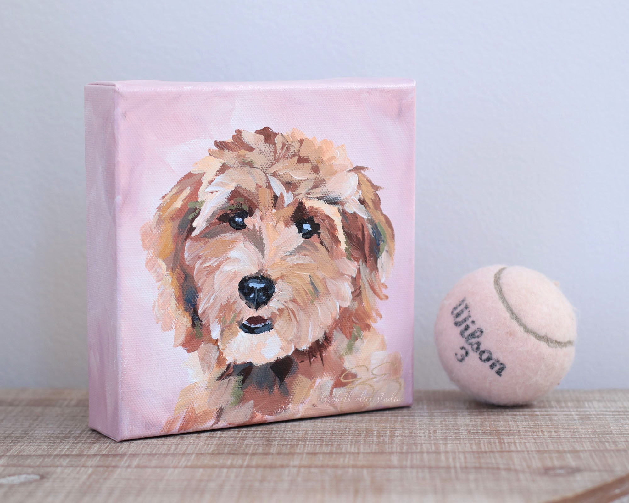 Doodle - 6 x 6 original painting – Elizabeth Alice Studio