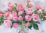 No. 130 Garden Rose, a fine art print on paper