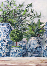 Load image into Gallery viewer, Green and Blue and White - 24 x 36 print on canvas

