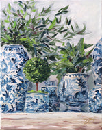 No. 189 Green and Blue and White, a fine art print on paper