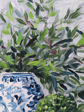Load image into Gallery viewer, No. 189 Green and Blue and White canvas wrap, available framed
