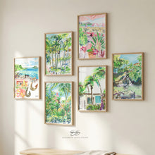 Load image into Gallery viewer, Tropical waterfall, a fine art print on paper
