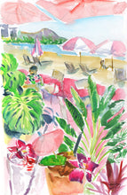 Load image into Gallery viewer, Royal Hawaiian Beach Bar, a fine art print on paper
