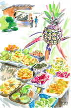 Load image into Gallery viewer, O'ahu Fruit Stand, a fine art print on paper
