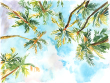 Load image into Gallery viewer, Palms at Sunset, a fine art print on paper
