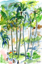 Load image into Gallery viewer, Palms at the Royal Hawaiian, a fine art print on paper
