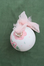 Load image into Gallery viewer, Pink bow hand-painted, one of a kind ornament
