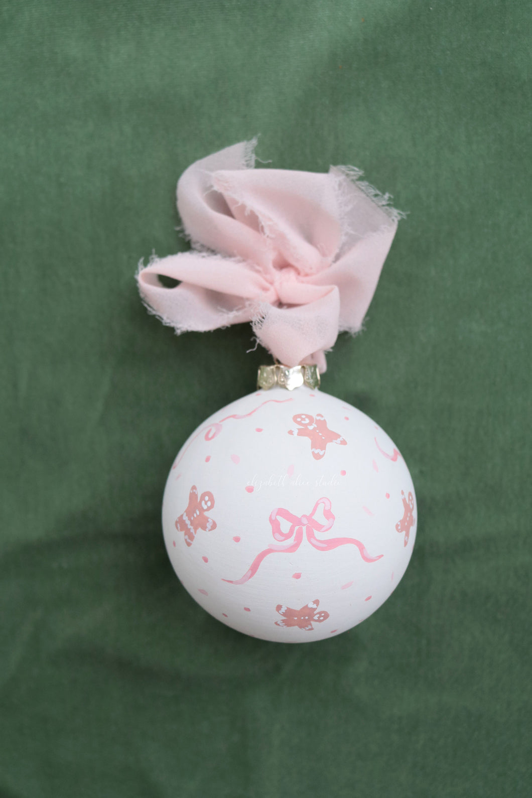 Gingerbread cookie hand-painted, one of a kind ornament