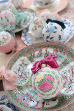 Load image into Gallery viewer, Chinoiserie rose Medallion hand-painted ornament
