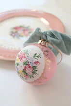 Load image into Gallery viewer, Coral medallion hand-painted ornament
