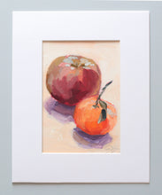 Load image into Gallery viewer, Still life oil painting of apple and orange - 5 x 7
