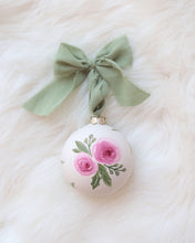 Load image into Gallery viewer, Burgundy rose hand-painted ornament
