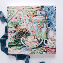 Load image into Gallery viewer, Rose Canton Tea Set - 12 x 12 canvas wrap
