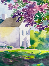 Load image into Gallery viewer, Waverly Mansion in springtime - 9 x 12 original watercolor painting
