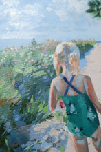 Load image into Gallery viewer, Sister and brother walking to the beach - 11 x 14
