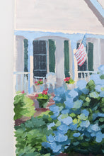 Load image into Gallery viewer, Cape house with blue hydrangea - 9 x 12
