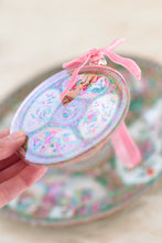 Load image into Gallery viewer, Rose medallion chinoiserie acrylic ornament
