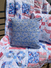 Load image into Gallery viewer, American Flag Pink Quilt look Outdoor Pillow
