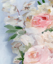 Load image into Gallery viewer, No. 231 Integrity, peach and blue pastel floral bouquet painting, available framed
