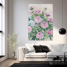 Load image into Gallery viewer, No. 398, pink peonies chinoiserie floral fine art print on paper
