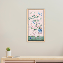 Load image into Gallery viewer, June, a pink chinoiserie canvas wrap, available framed
