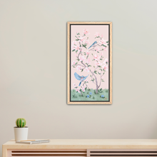 Load image into Gallery viewer, May, a pink chinoiserie canvas wrap, available framed
