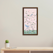Load image into Gallery viewer, May, a pink chinoiserie canvas wrap, available framed
