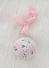 Load image into Gallery viewer, Pink hydrangea hand-painted ornament
