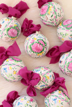 Load image into Gallery viewer, Chinoiserie bird rose medallion hand-painted ornament
