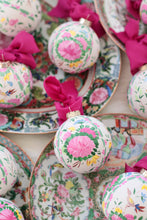 Load image into Gallery viewer, Chinoiserie bird rose medallion hand-painted ornament
