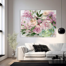 Load image into Gallery viewer, No. 392 Blush pink and green floral, a fine art print on paper
