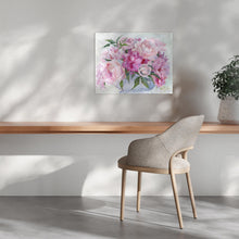 Load image into Gallery viewer, No. 388 Peonies in milk glass basket, a fine art print on paper
